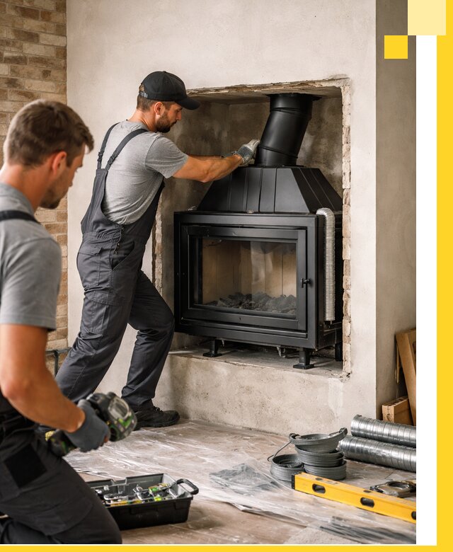 Установка каминных топок в Мытищах: монтаж, подключение