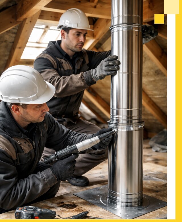 Монтаж дымоходов для каминов в Мытищах с гарантией качества