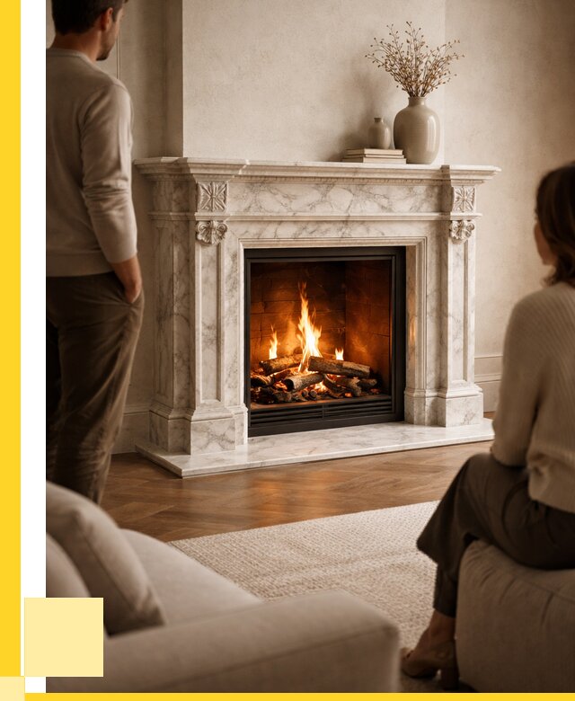 Мраморные камины под ключ в Мытищах от 253875 р. | ЭриданМтщ