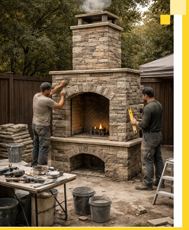 Проектирование и установка уличных каминов в Мытищах