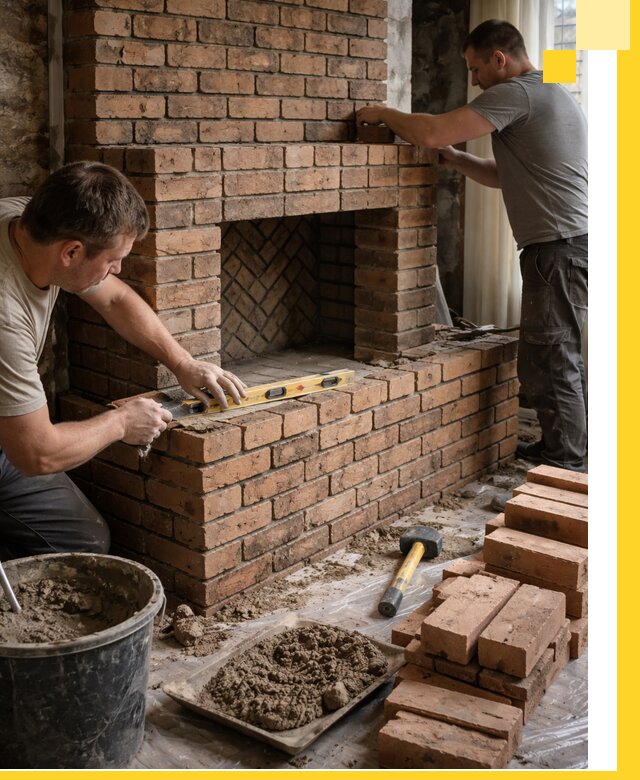 Изготовление и установка кирпичных каминов в Мытищах