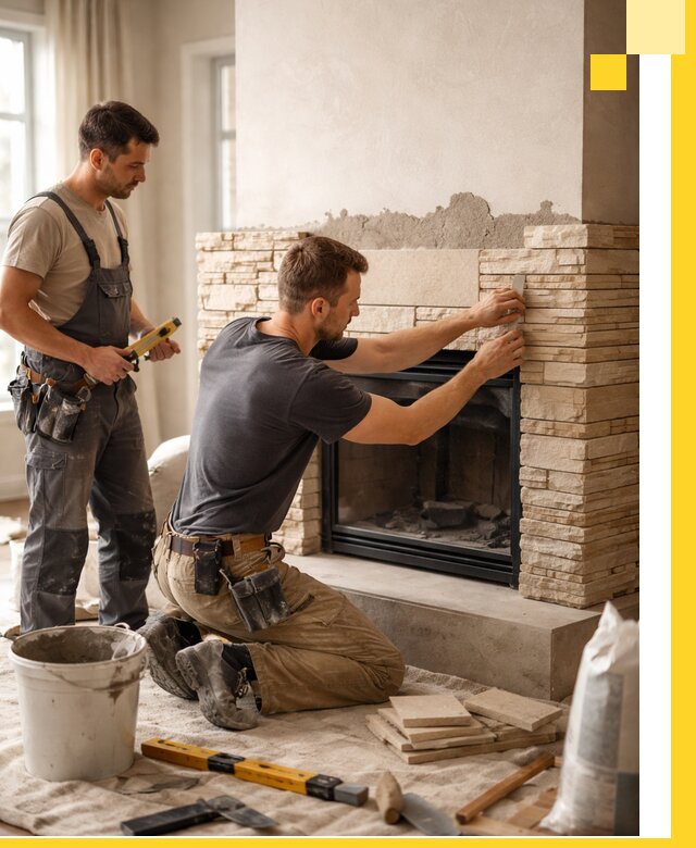 Установка и монтаж каминов для загородного дома в Мытищах