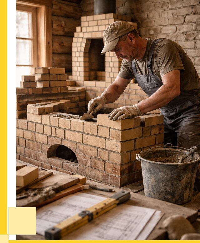 Кладка печей из кирпича в Мытищах цены от 30465 р. - ЭриданМтщ