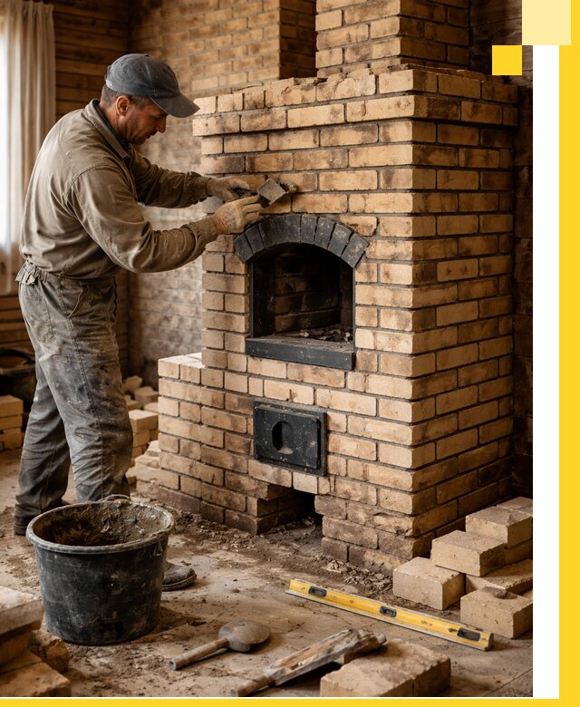 Кирпичные печи под ключ в Мытищах: проектирование и кладка