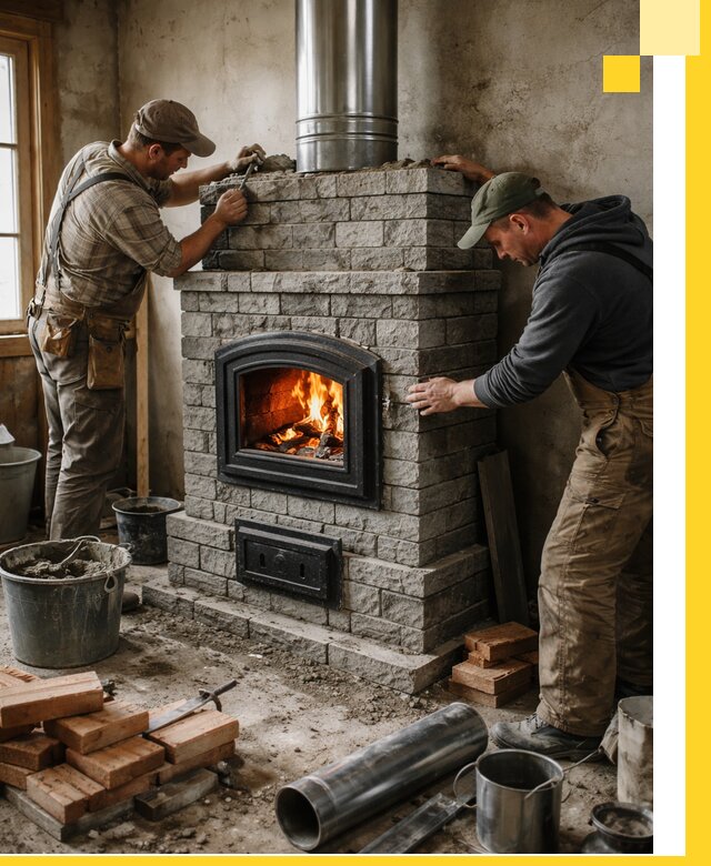 Производство, поставка и монтаж дровяных печей в Мытищах