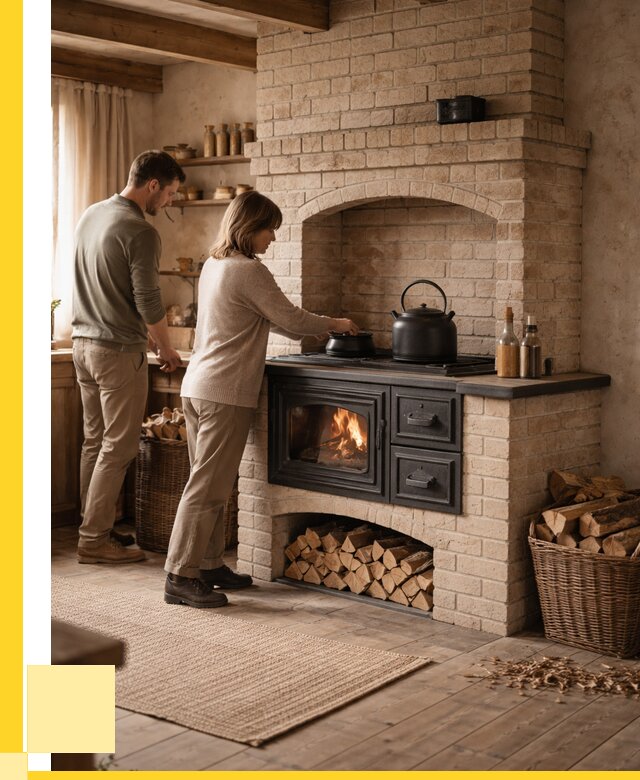 Печи с плитой в Мытищах от 45698 р. | ЭриданМтщ — кирпичная печь