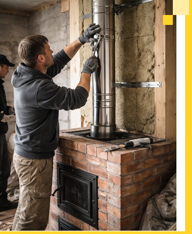 Изготовление и монтаж печей и дымоходов под ключ в Мытищах