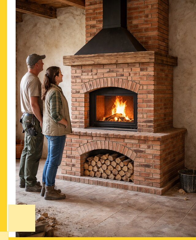 Печи камины из кирпича в Мытищах от 121860 р. | ЭриданМтщ