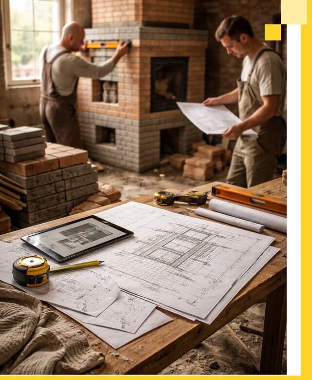 Проекты печей и каминов с индивидуальным дизайном в Мытищах