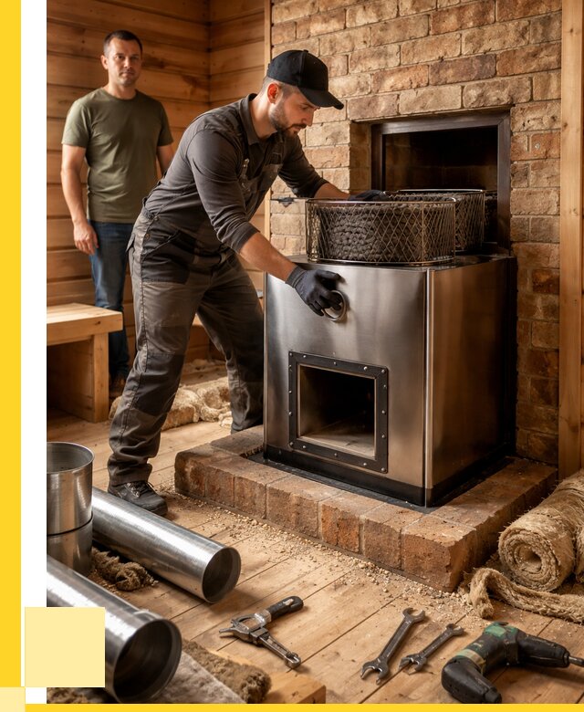 Монтаж банных печей под ключ в Мытищах от 18279 р., ЭриданМтщ