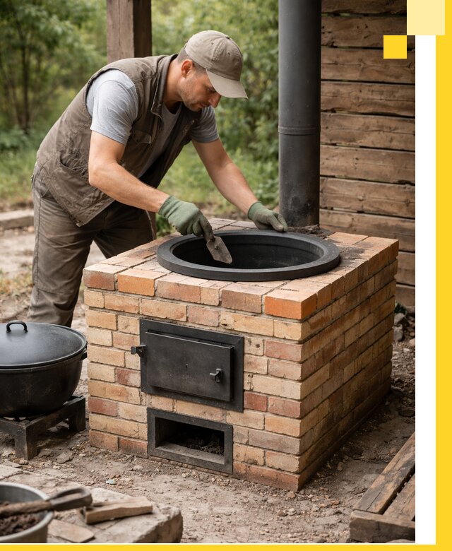 Изготовление и установка печей для казана в Мытищах под ключ