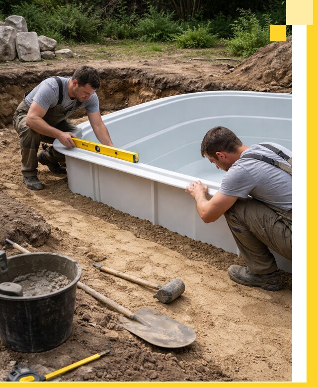Производство и установка пластиковых бассейнов в Мытищах под ключ