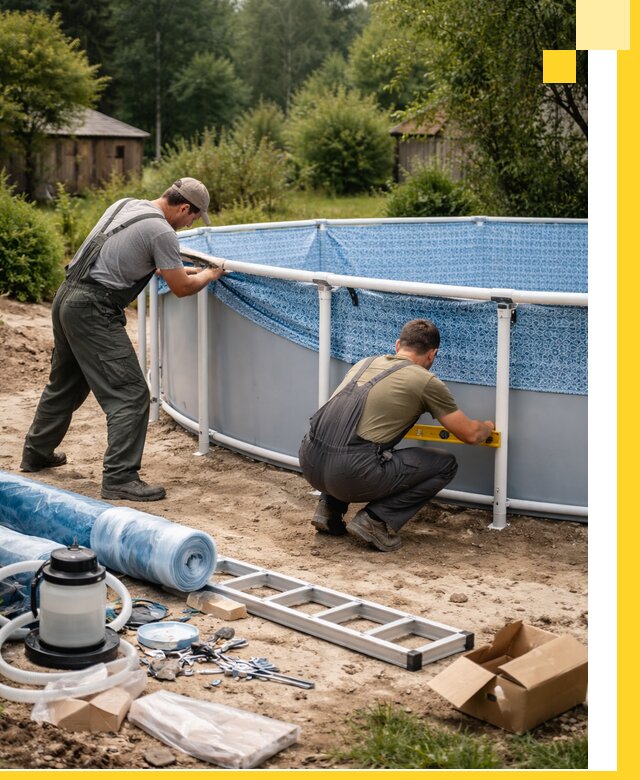 Установка и монтаж каркасных бассейнов в Мытищах под ключ