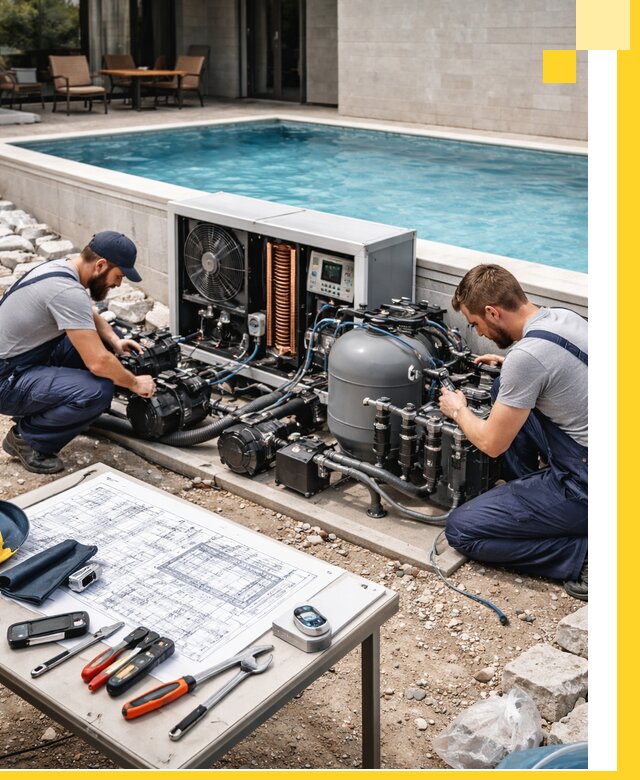 Проектирование и монтаж бассейнов с подогревом в Мытищах