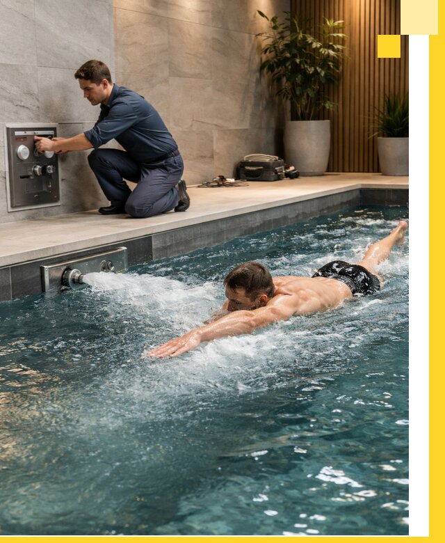 Проектирование и монтаж бассейнов с противотоком в Мытищах