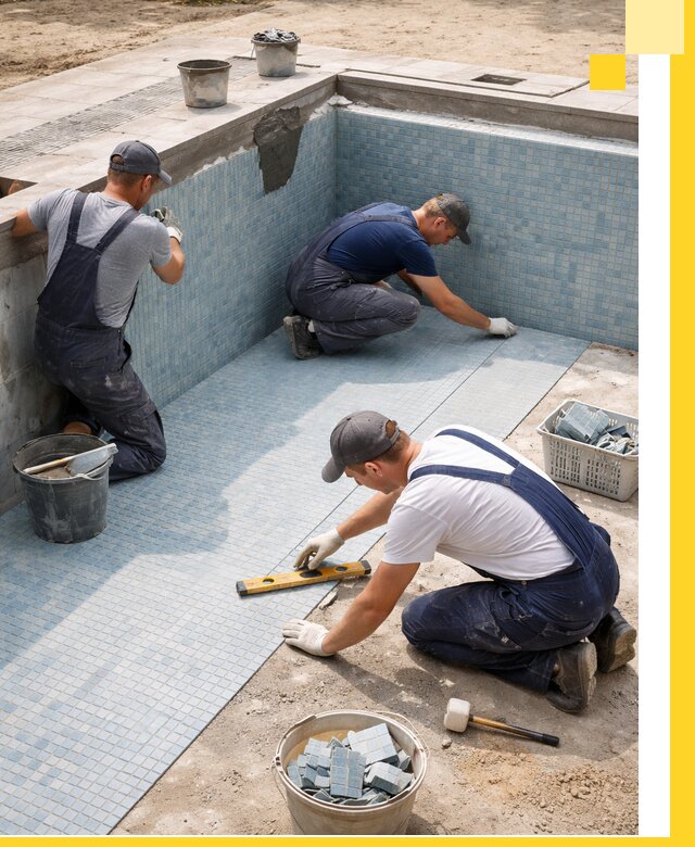 Укладка и установка плитки для бассейнов под ключ в Мытищах