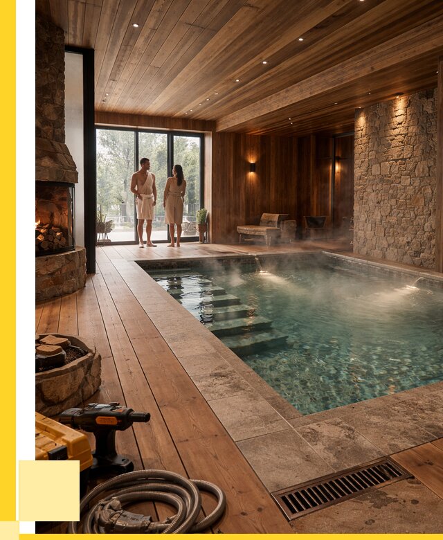 Проекты бань с бассейном под ключ в Мытищах от 76163 р., ЭриданМтщ