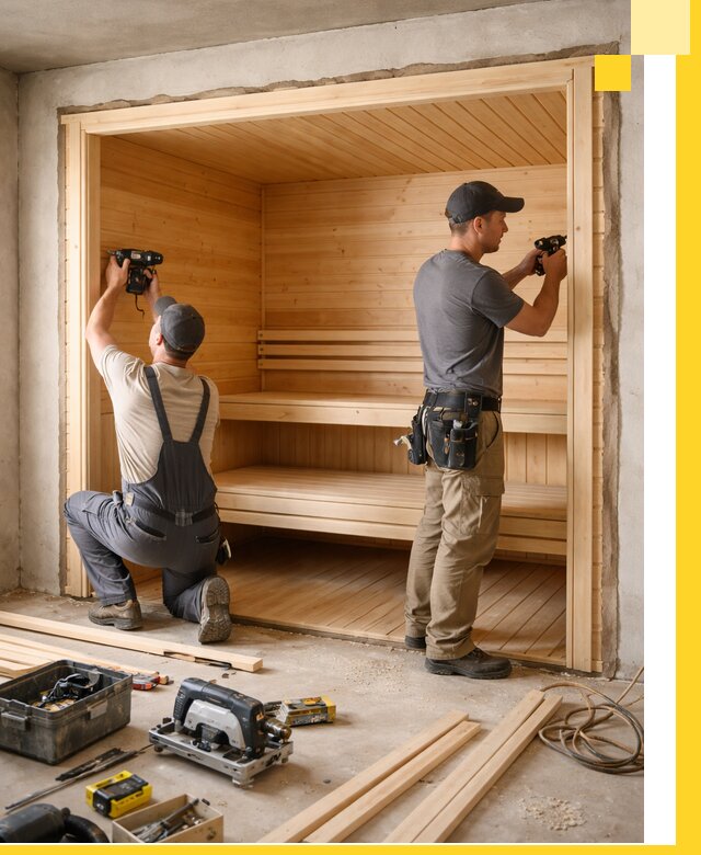 Монтаж саун под ключ в Мытищах — проектирование и установка