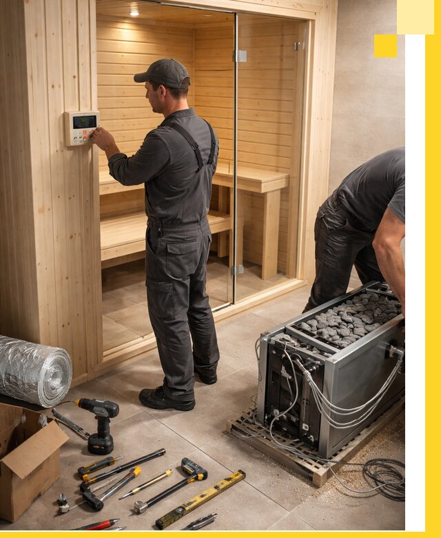 Поставка, установка и монтаж электрических саун в Мытищах