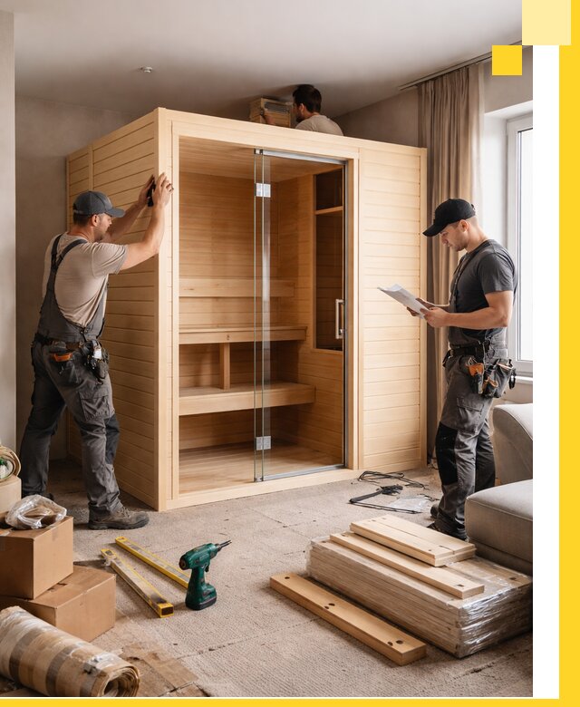 Установка и благоустройство саун в квартире в Мытищах