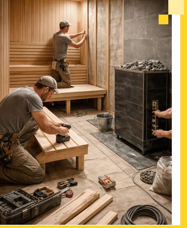Дизайн и строительство интерьерных саун под ключ в Мытищах