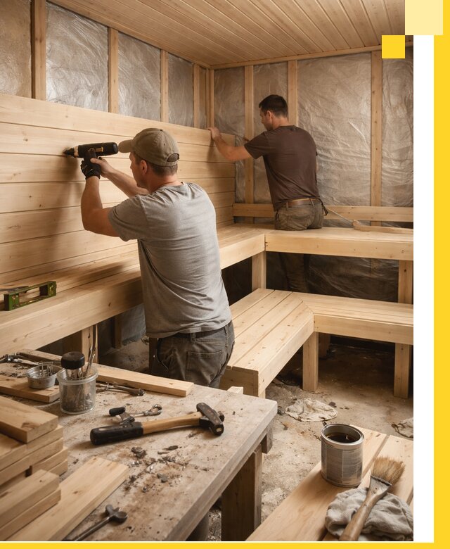 Профессиональная отделка бань и саун под ключ в Мытищах