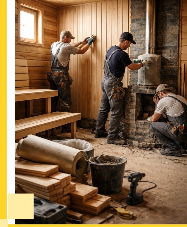 Ремонт бань под ключ в Мытищах от 45698 р. | ЭриданМтщ