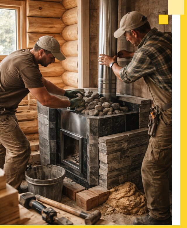 Строительство и отделка русских бань под ключ в Мытищах