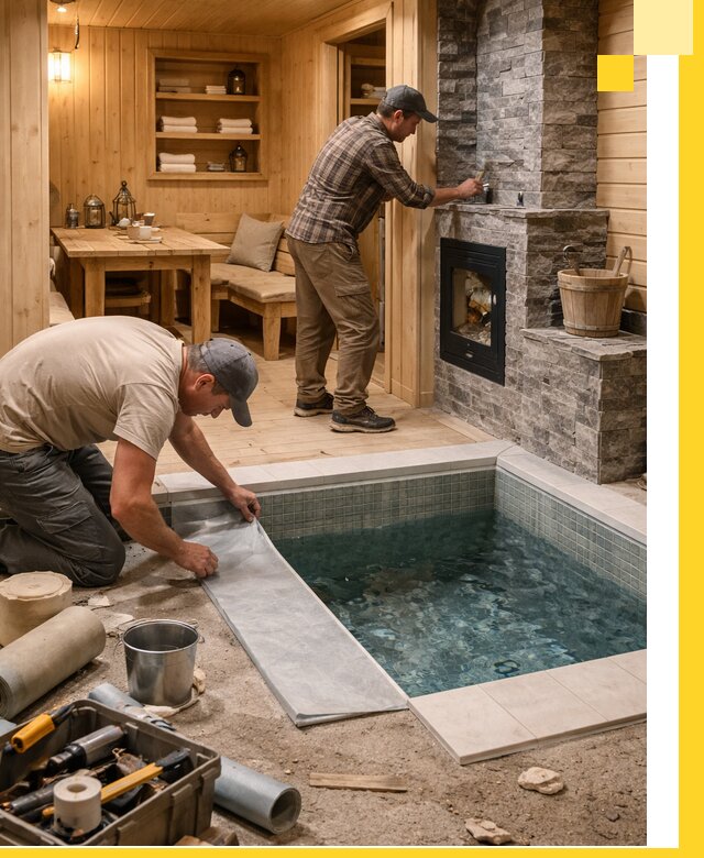 Строительство бань с комнатой отдыха под ключ в Мытищах