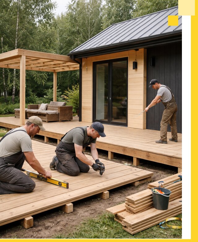 Строительство бань с террасой и бассейном под ключ в Мытищах