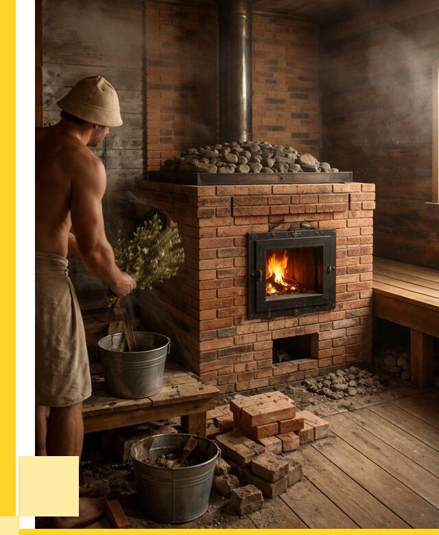 Кирпичные банные печи в Мытищах от 91395 р. | ЭриданМтщ