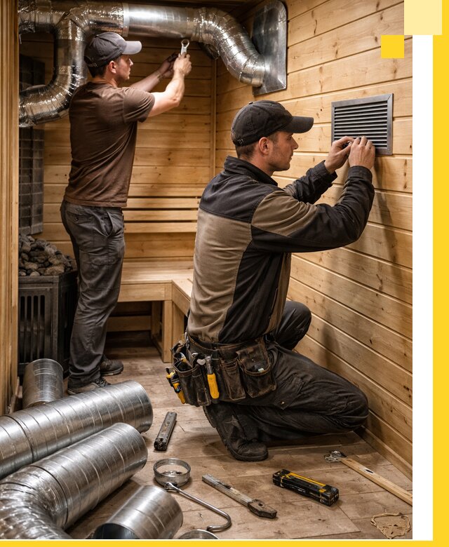 Проектирование и монтаж вентиляции бани в Мытищах под ключ