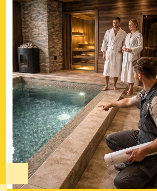 Проект бани с бассейном под ключ в Мытищах от 66008 р. | ЭриданМтщ