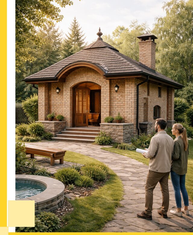 Проект кирпичной бани в Мытищах от 30465 р. | ЭриданМтщ