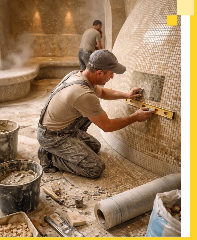 Хамам под ключ в Мытищах: проектирование, строительство, отделка