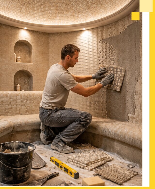 Устройство и монтаж домашнего хамама под ключ в Мытищах