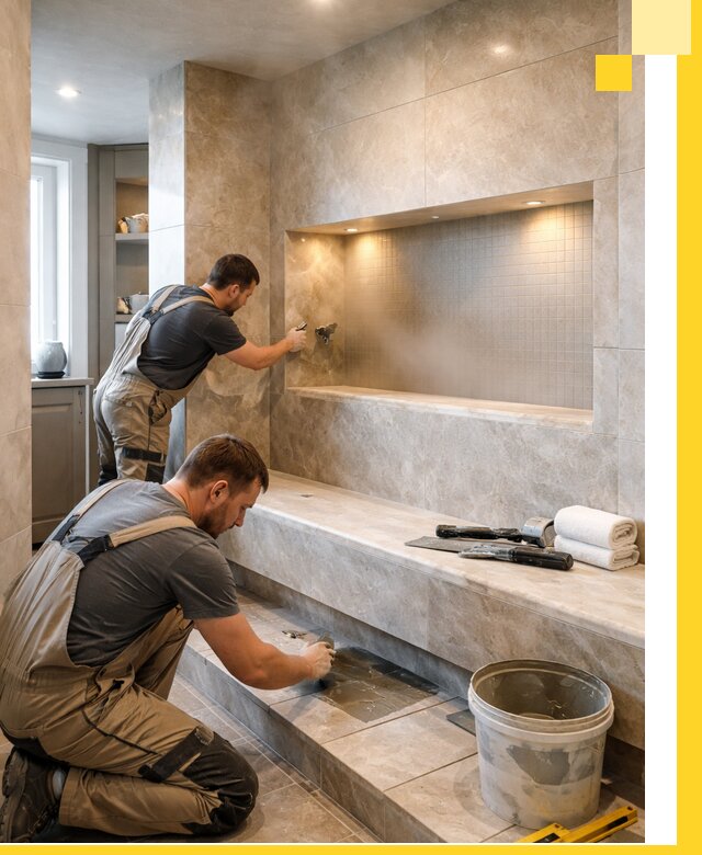 Профессиональное строительство хамама в квартире в Мытищах