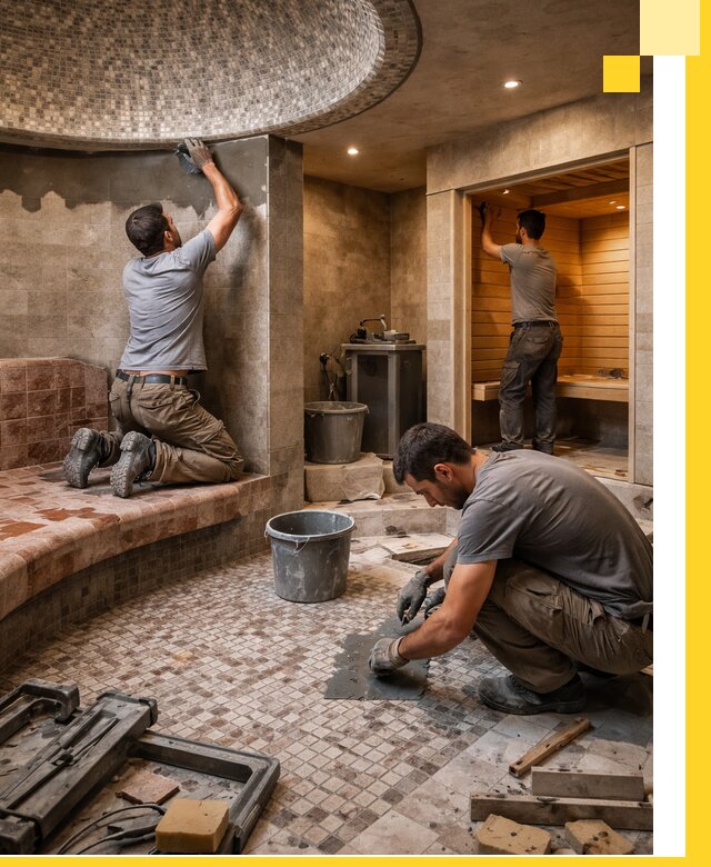 Проект и строительство хамама бани и сауны под ключ в Мытищах