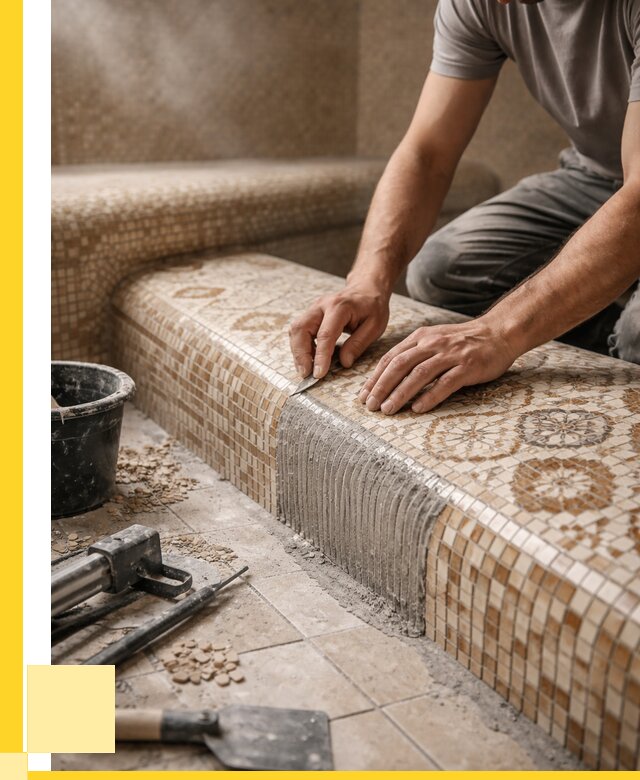 Плитка для хамама под ключ в Мытищах от 3554 р. | ЭриданМтщ