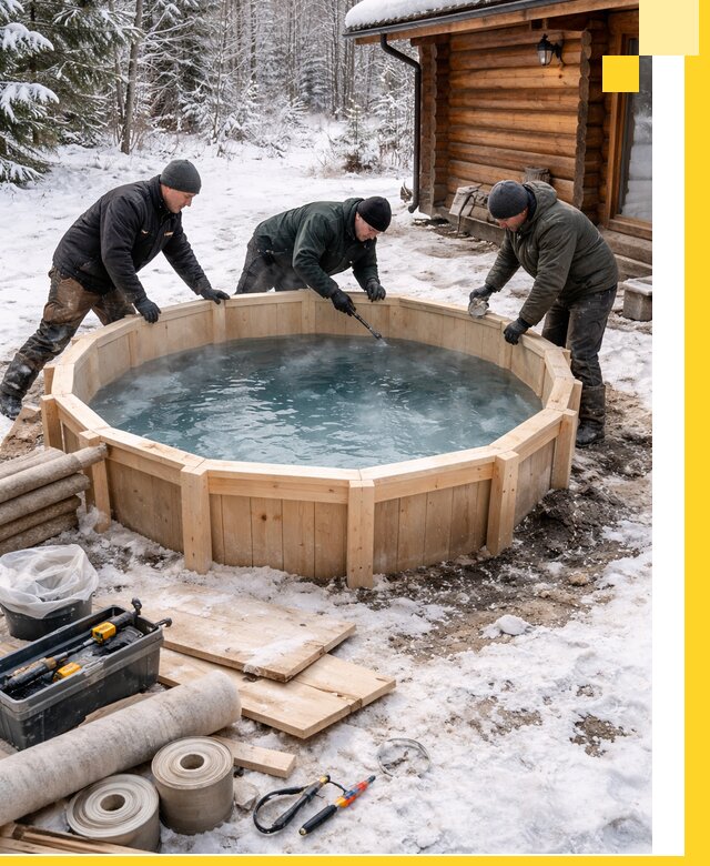 Изготовление и установка ледяных купелей под ключ в Мытищах