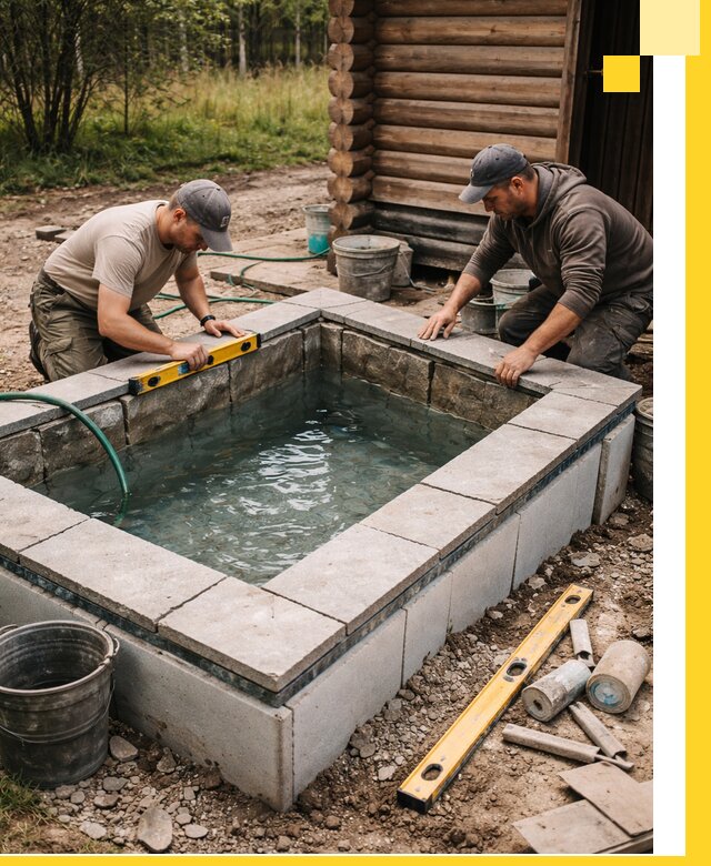 Изготовление и установка холодных купелей под ключ в Мытищах